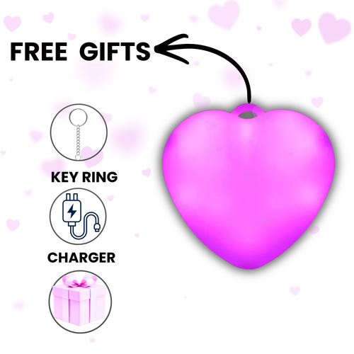 Heart LED Keychain for Bags & Keys